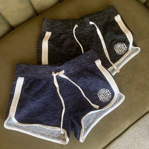 Justice Active Dolphin Shorts (2 pair) like new